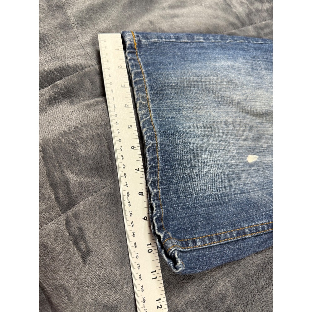 LRG Grass Roots Denim Shorts Mens Size 32 Blue Jean Distressed Casual thrash - Picture 14 of 16